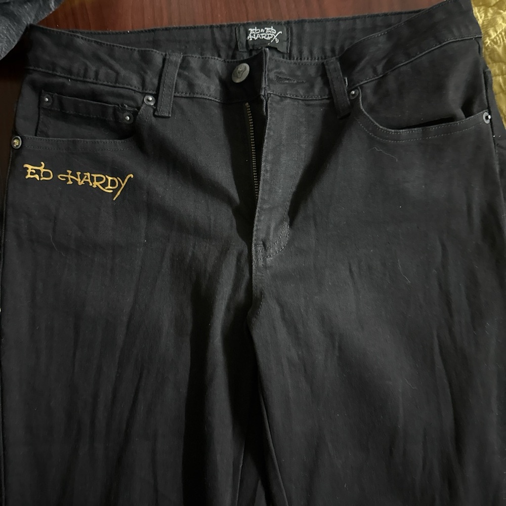 Ed Hardy Black Womens Jeans